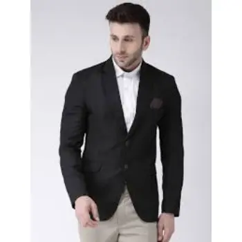 Solid Single Breasted Formal Wedding Men Blazer
